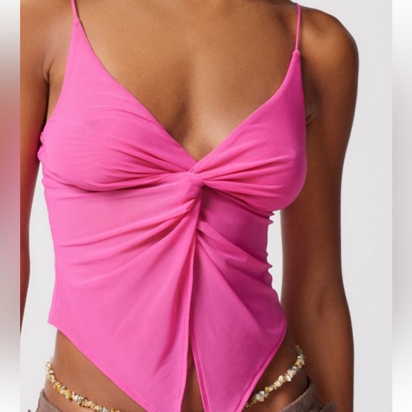 UO Mesh Twist Front Fly-Away Cami - Picture 1 of 6